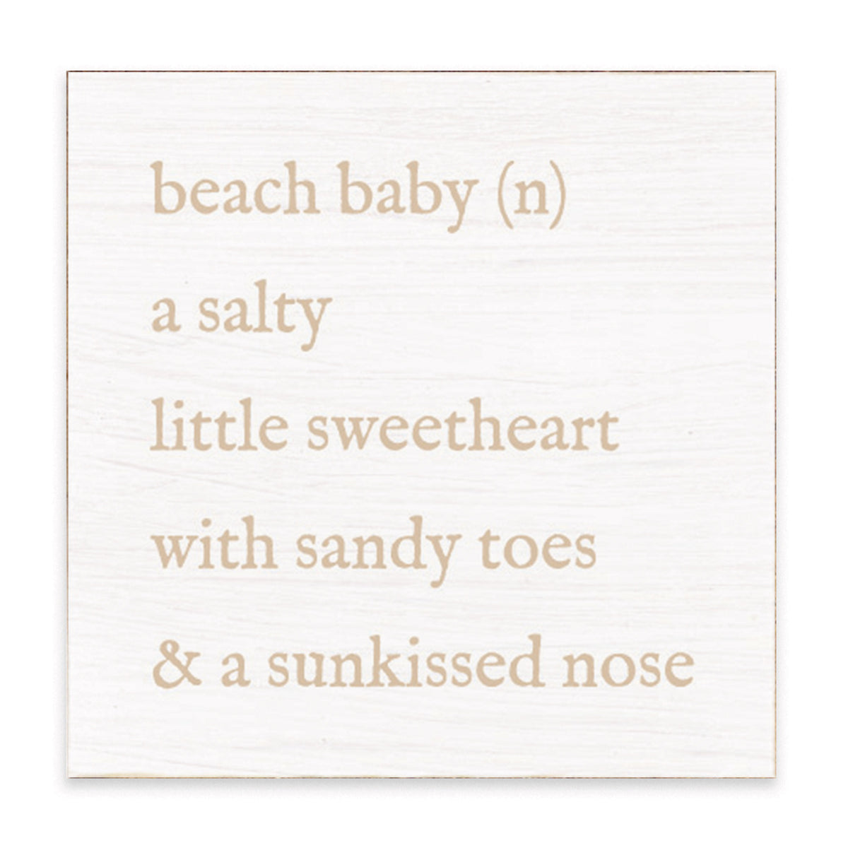 Beach Baby Definition Block Sign