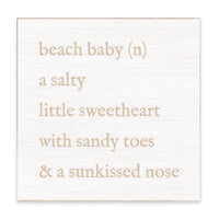 Beach Baby Definition Block Sign