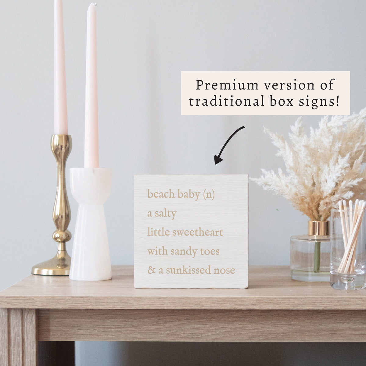 Beach Baby Definition Block Sign