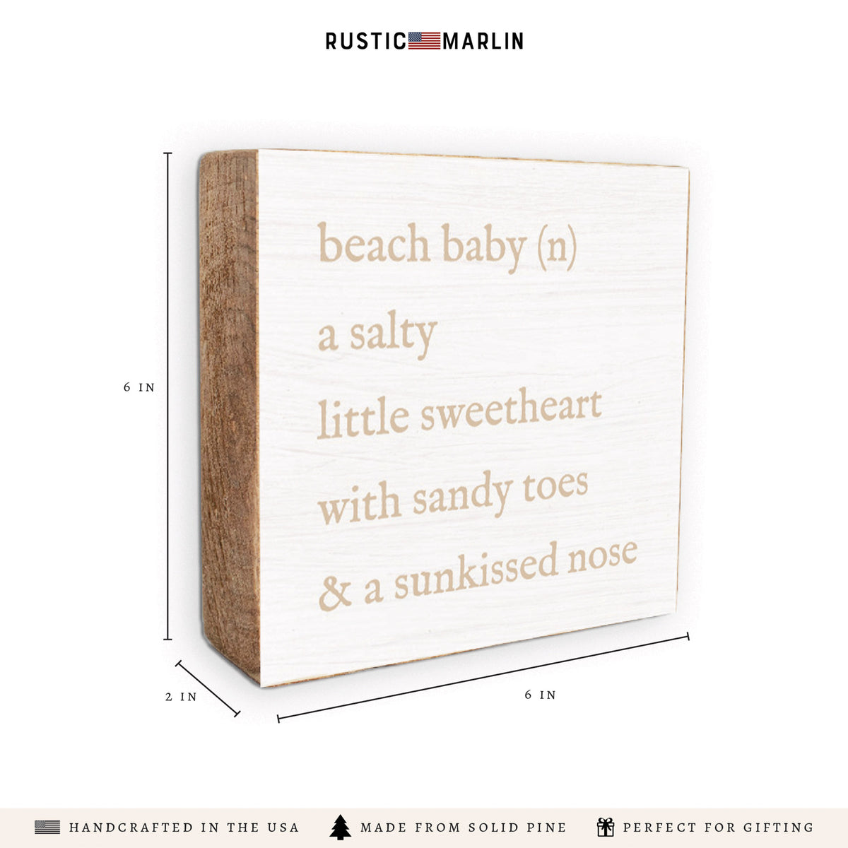 Beach Baby Definition Block Sign