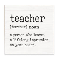 Teacher Definition Block Sign