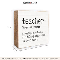Teacher Definition Block Sign
