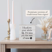 Loved You Pet Sympathy Block Sign