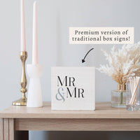 Mr & Mr Block Sign
