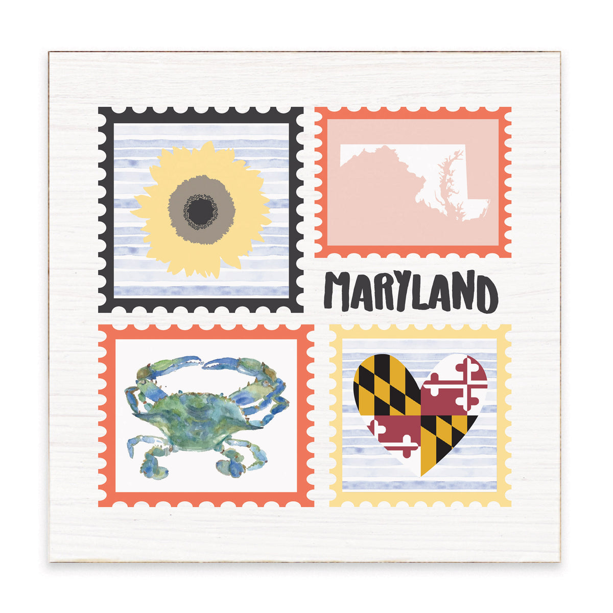 Maryland Stamps Block Sign