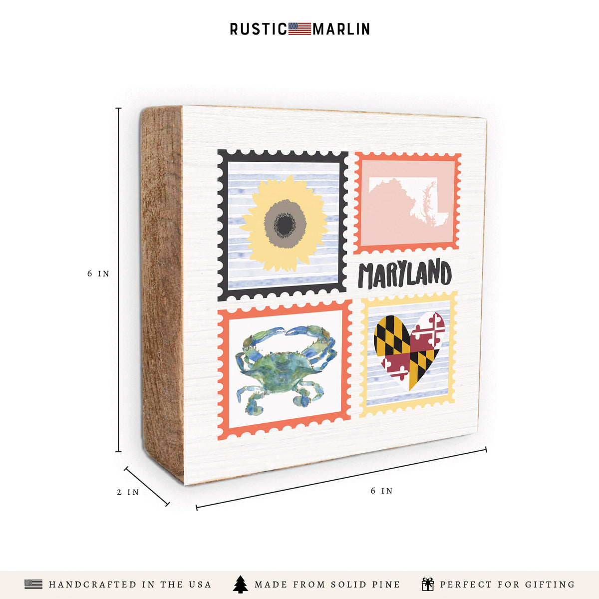 Maryland Stamps Block Sign