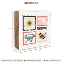 Maryland Stamps Block Sign