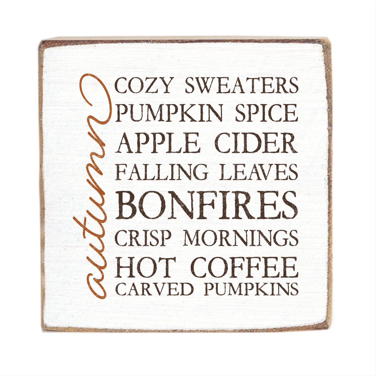 Autumn Favorites Block Sign