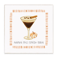 Pumpkin Spice Espresso Season Block Sign