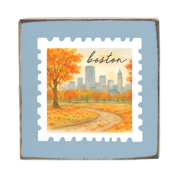 Boston Stamp Block Sign