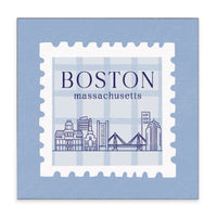 Boston Blue Stamp Block Sign