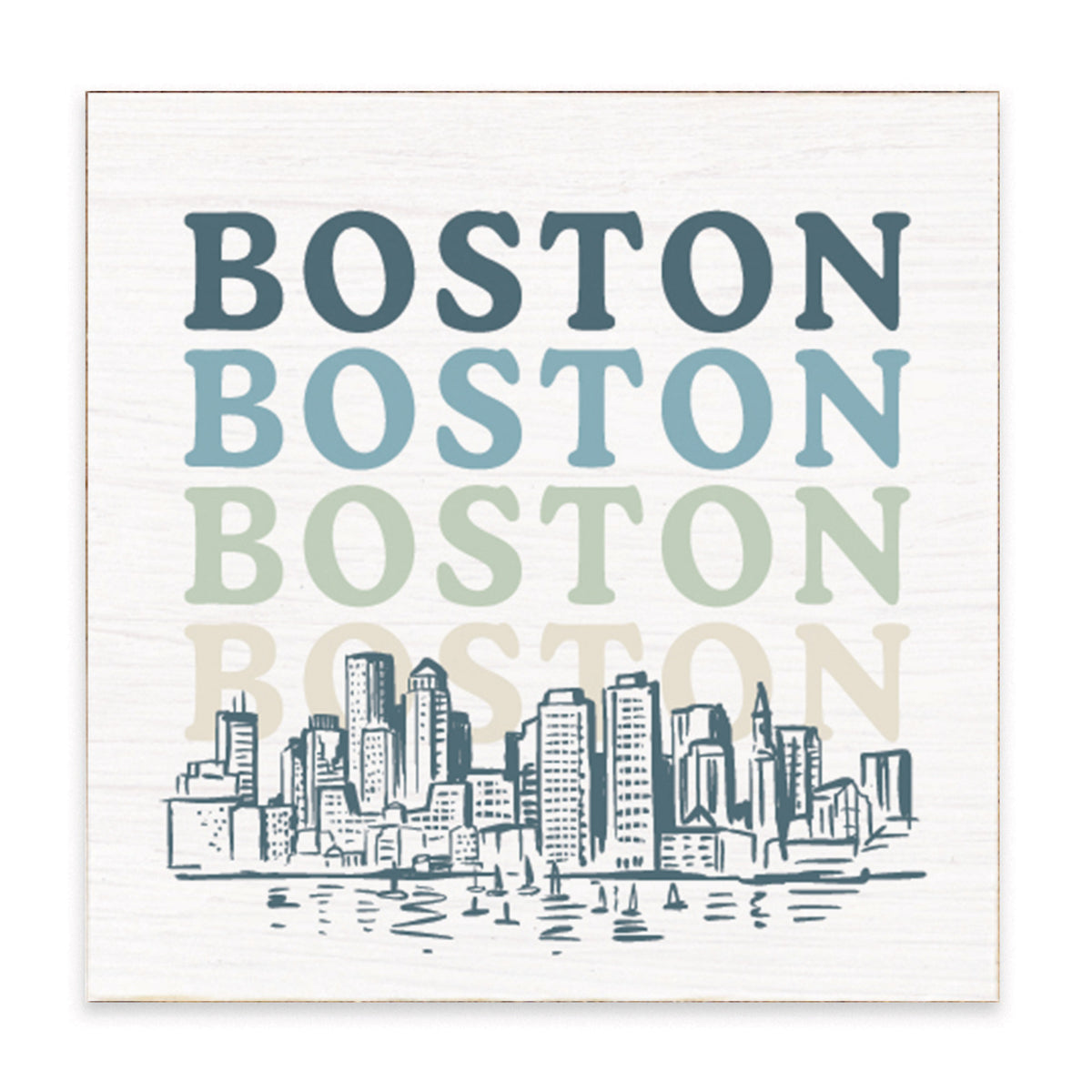 Boston City Block Sign