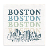 Boston City Block Sign