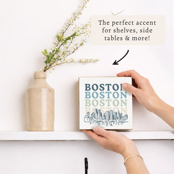 Boston City Block Sign