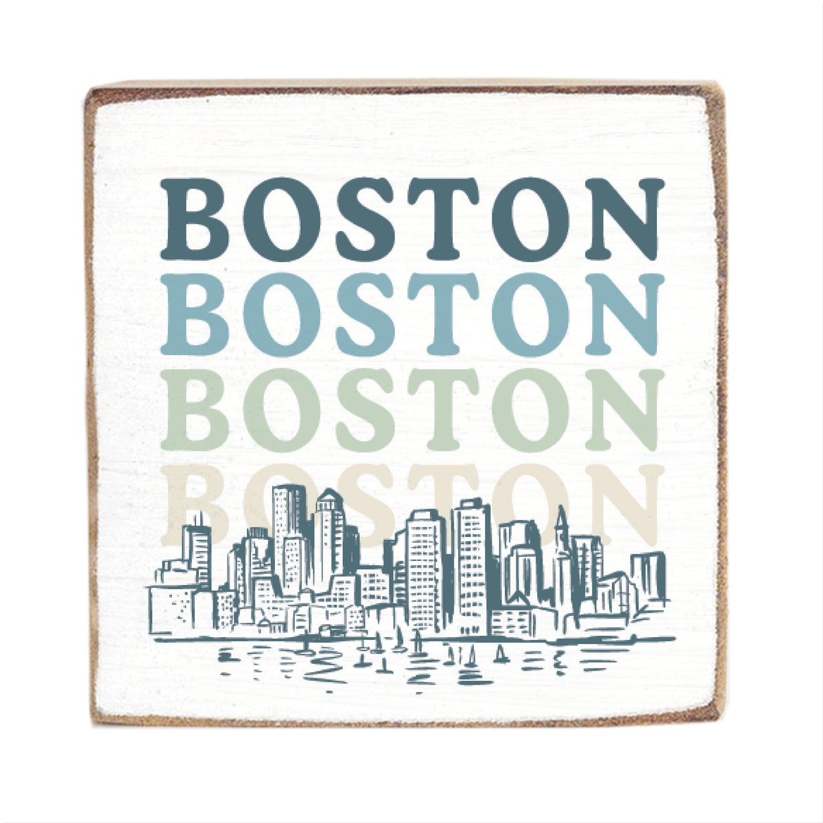 Boston City Block Sign