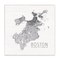 Boston Map Scale Block Sign