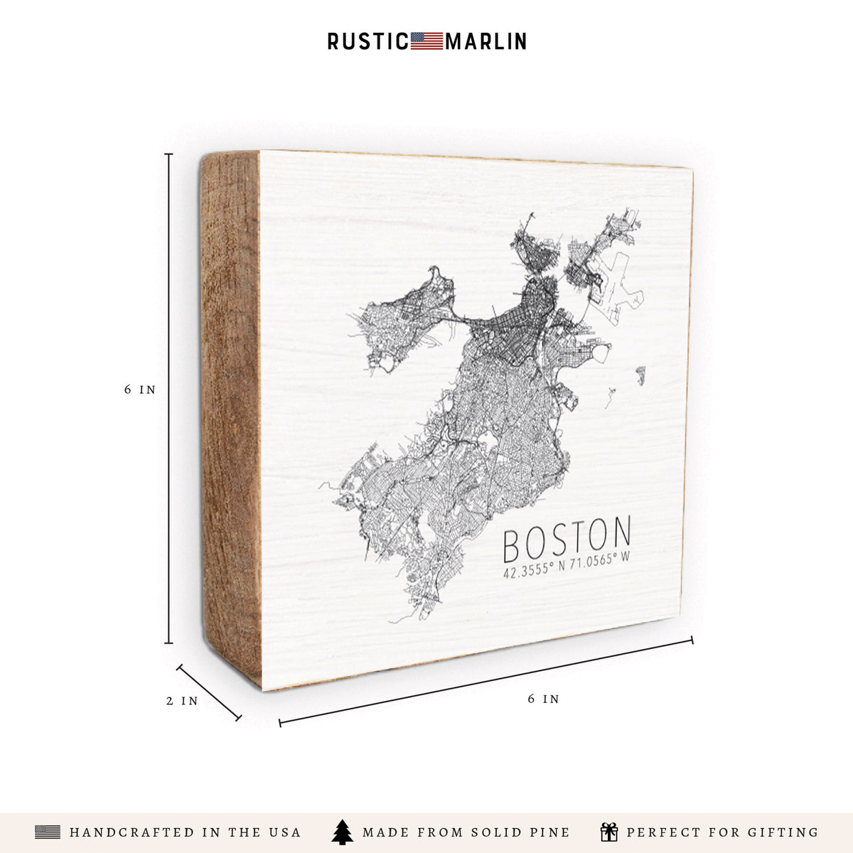 Boston Map Scale Block Sign