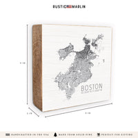 Boston Map Scale Block Sign