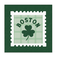 Boston Shamrock Stamp Block Sign