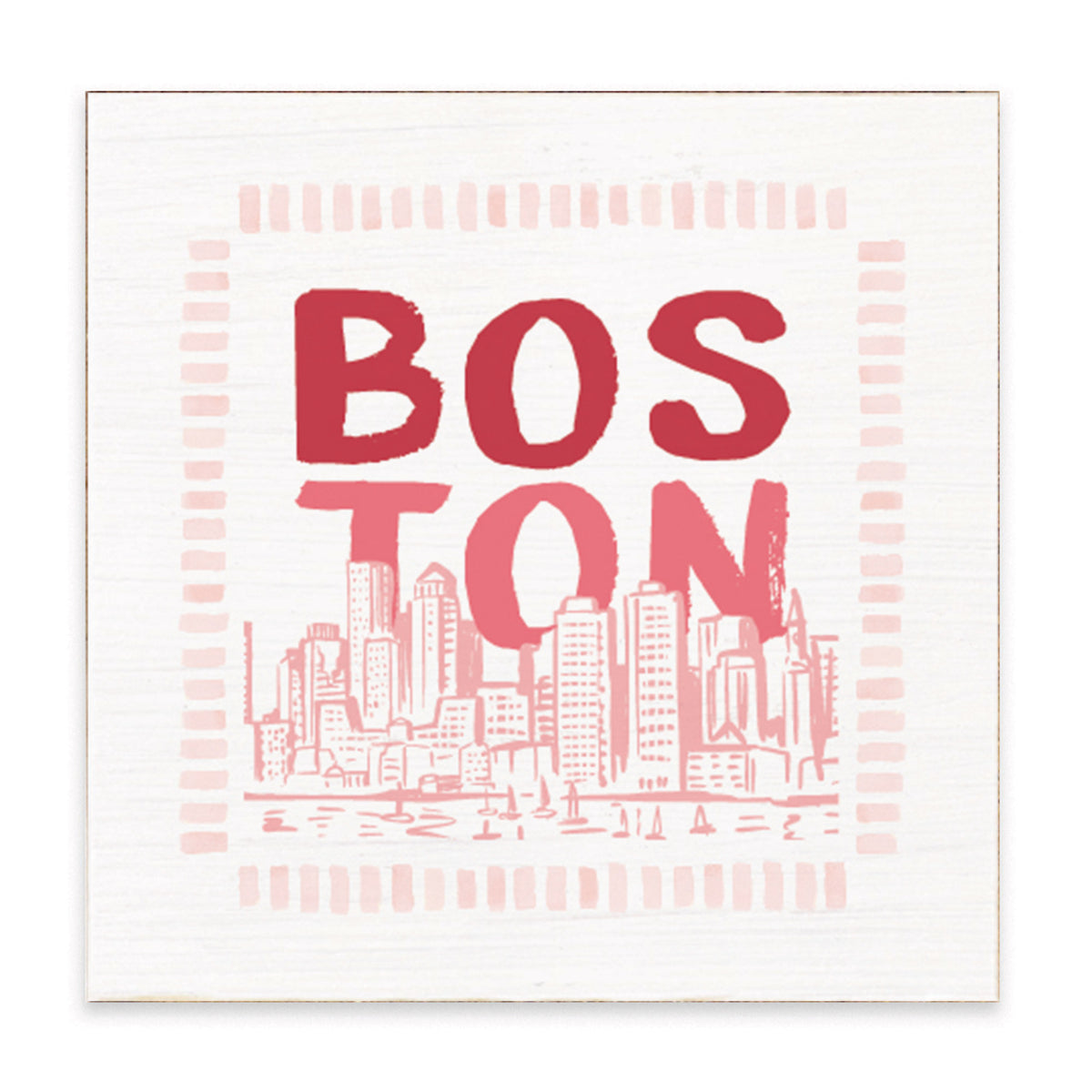 Boston Pink Block Sign