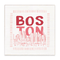 Boston Pink Block Sign