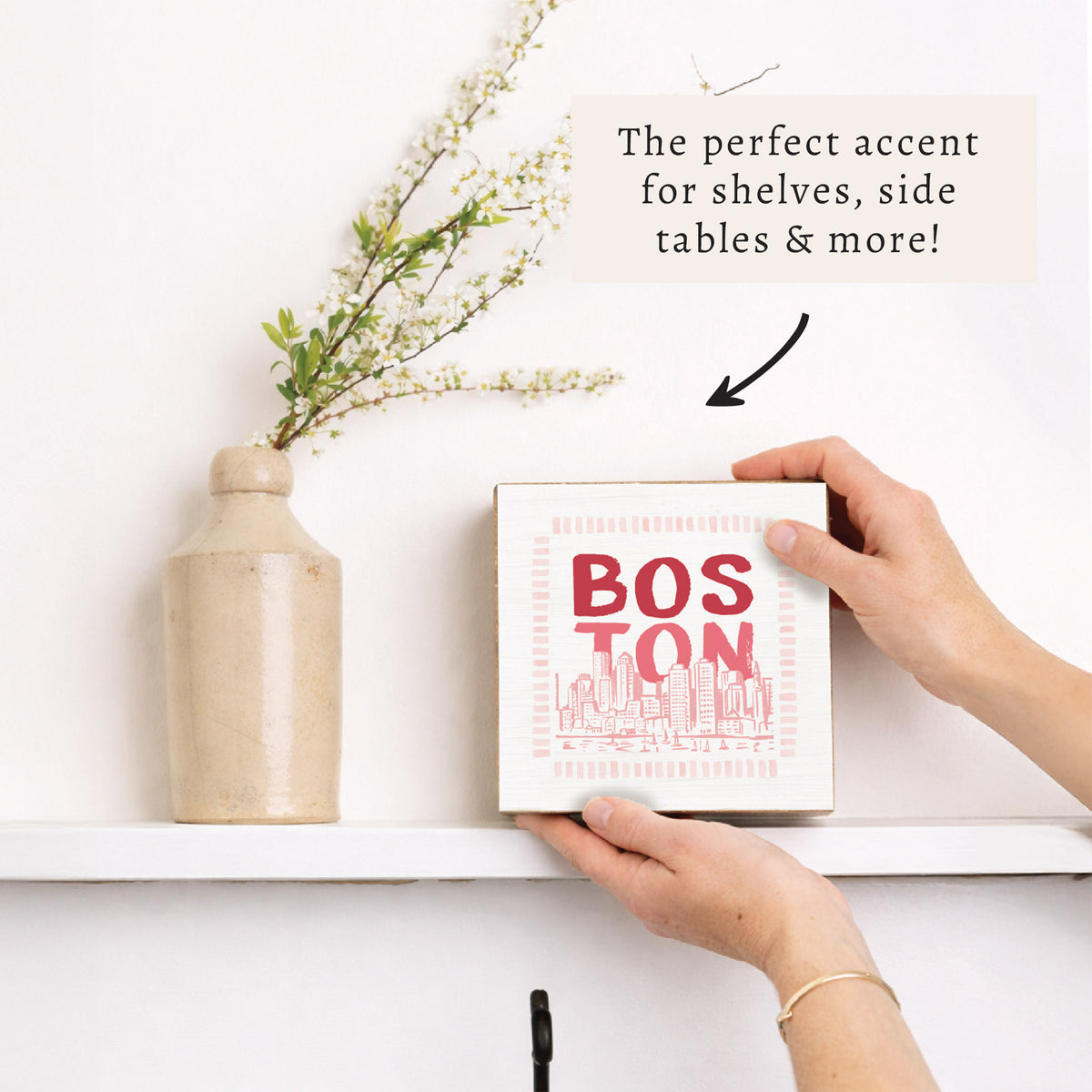 Boston Pink Block Sign