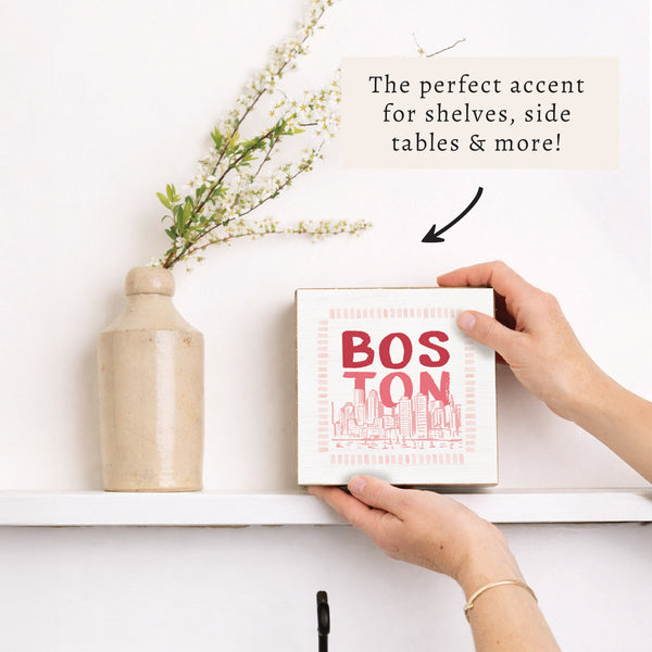 Boston Pink Block Sign