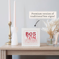 Boston Pink Block Sign