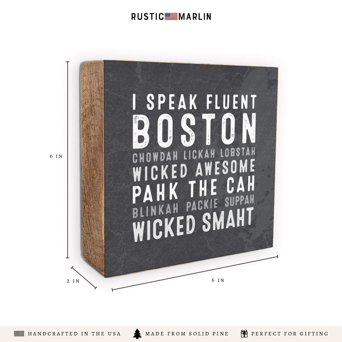 I Speak Fluent Boston Block Sign