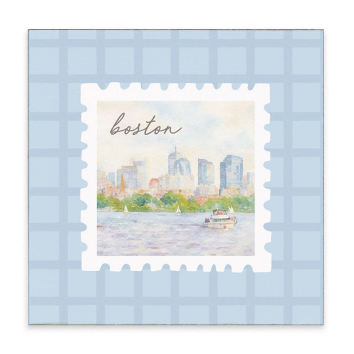 Boston Stamp Block Sign
