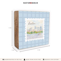 Boston Stamp Block Sign