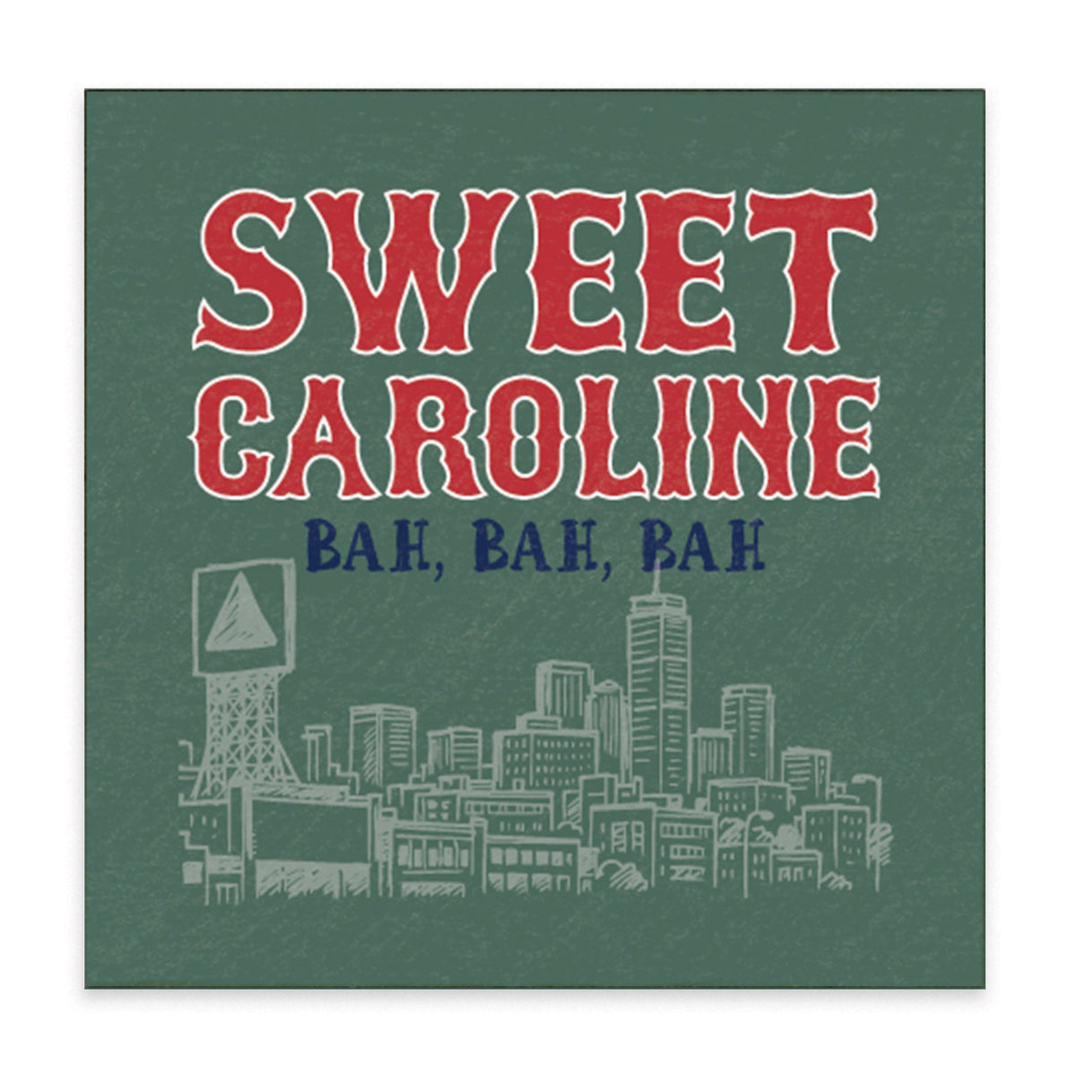Boston Sweet Caroline Block Sign