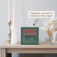 Boston Sweet Caroline Block Sign