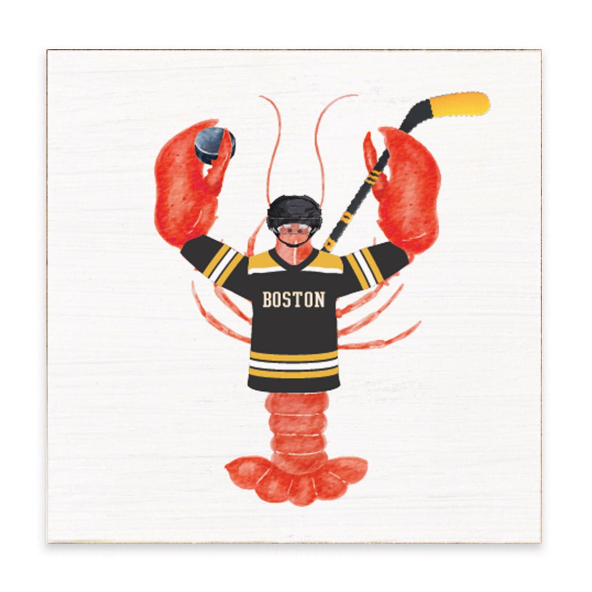 Boston Hockey Lobster Block Sign