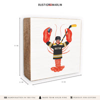 Boston Hockey Lobster Block Sign