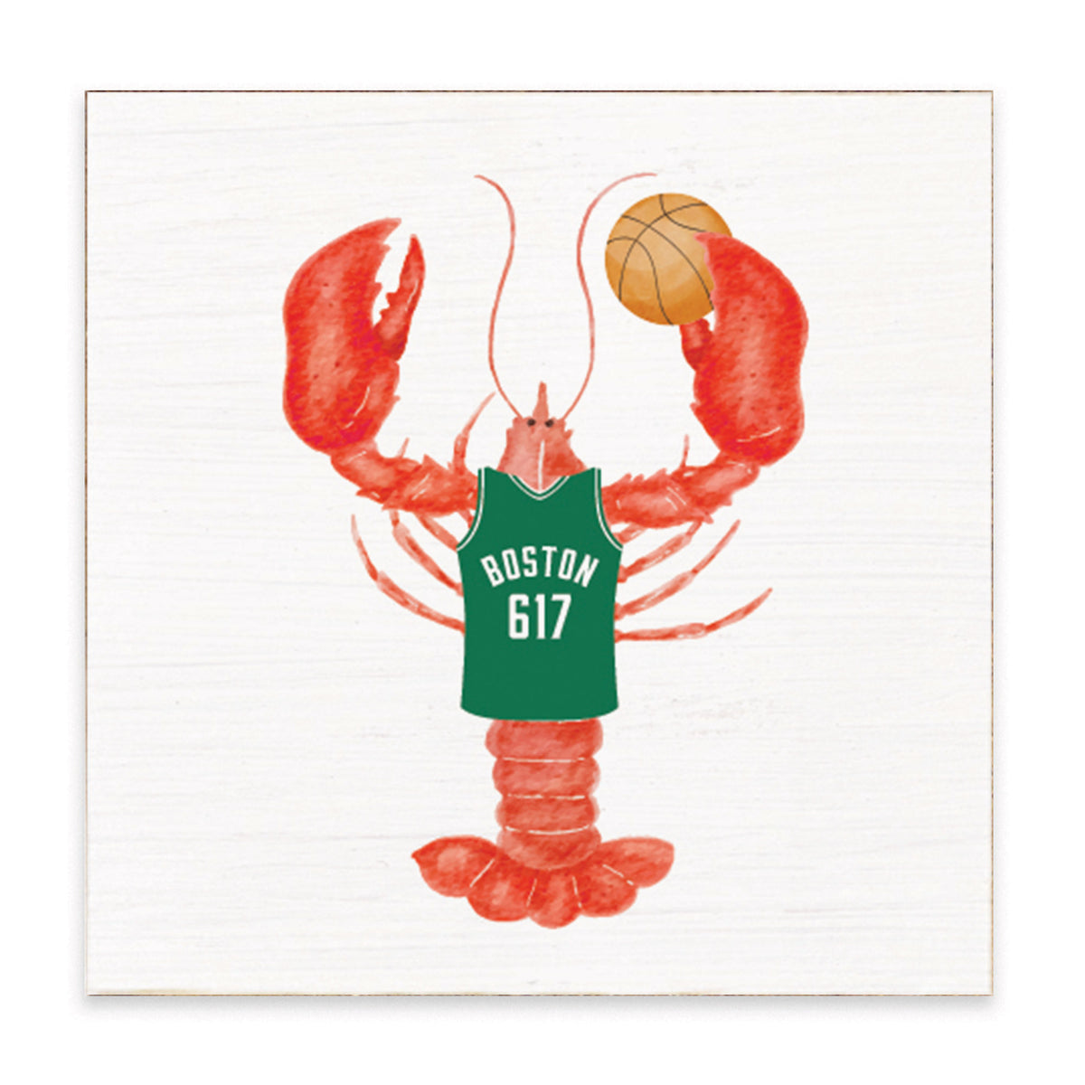 Boston Basketball Lobster Block Sign