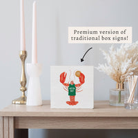 Boston Basketball Lobster Block Sign