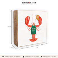 Boston Basketball Lobster Block Sign