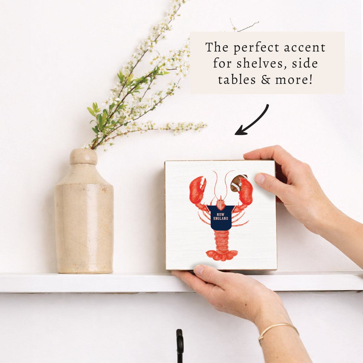 New England Football Lobster Block Sign
