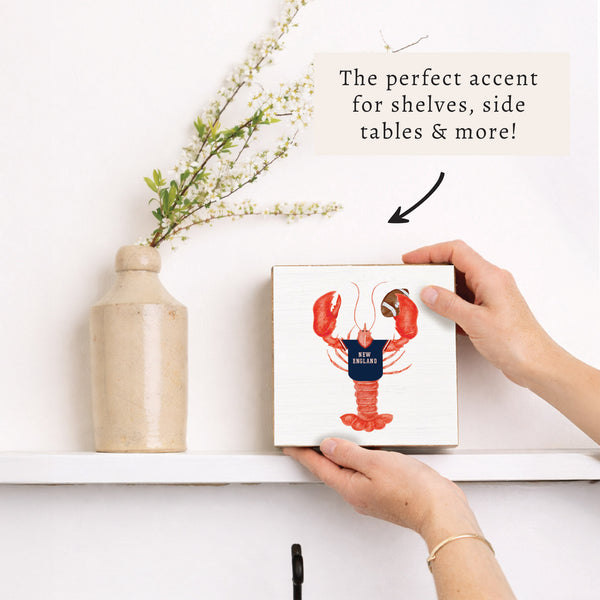New England Football Lobster Block Sign
