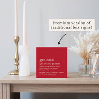 Boston Go Sox Definition Block Sign