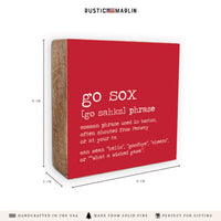Boston Go Sox Definition Block Sign