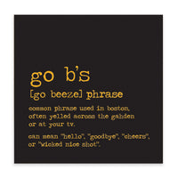 Boston Hockey Go B's Definition Block Sign