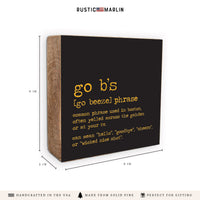 Boston Hockey Go B's Definition Block Sign