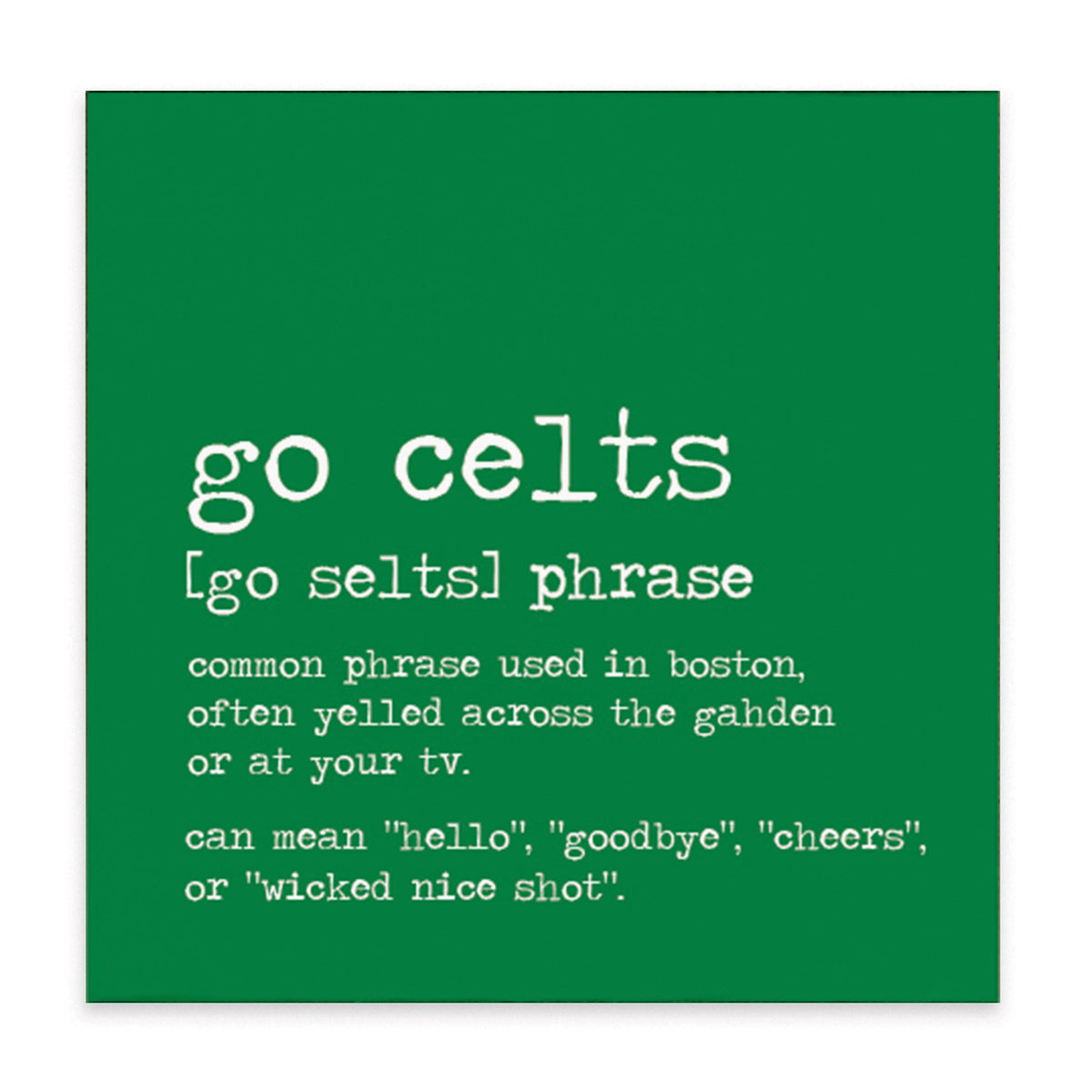 Boston Basketball Go Celts Definition Block Sign