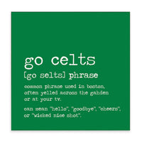 Boston Basketball Go Celts Definition Block Sign