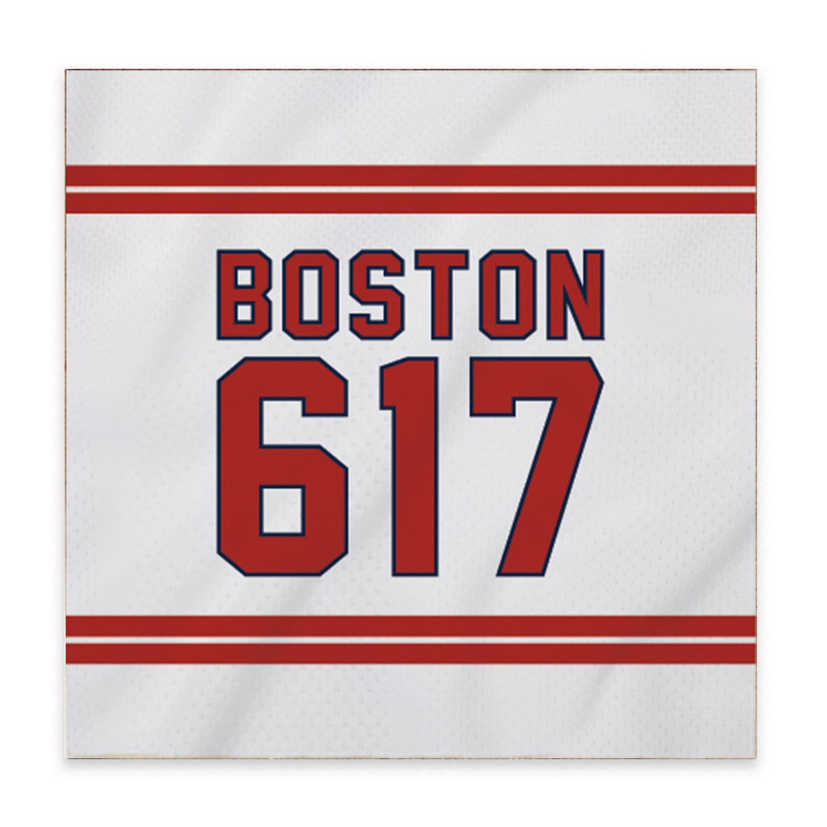 Boston 617 Red White Block Sign