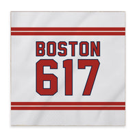 Boston 617 Red White Block Sign