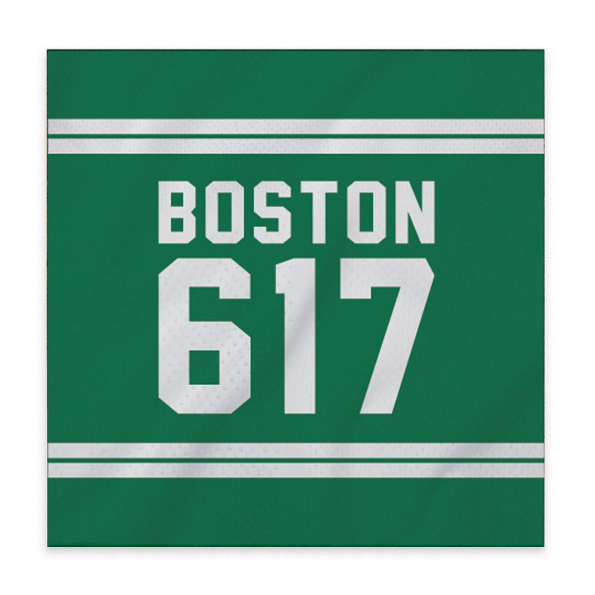 Boston 617 Green White Block Sign