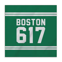 Boston 617 Green White Block Sign